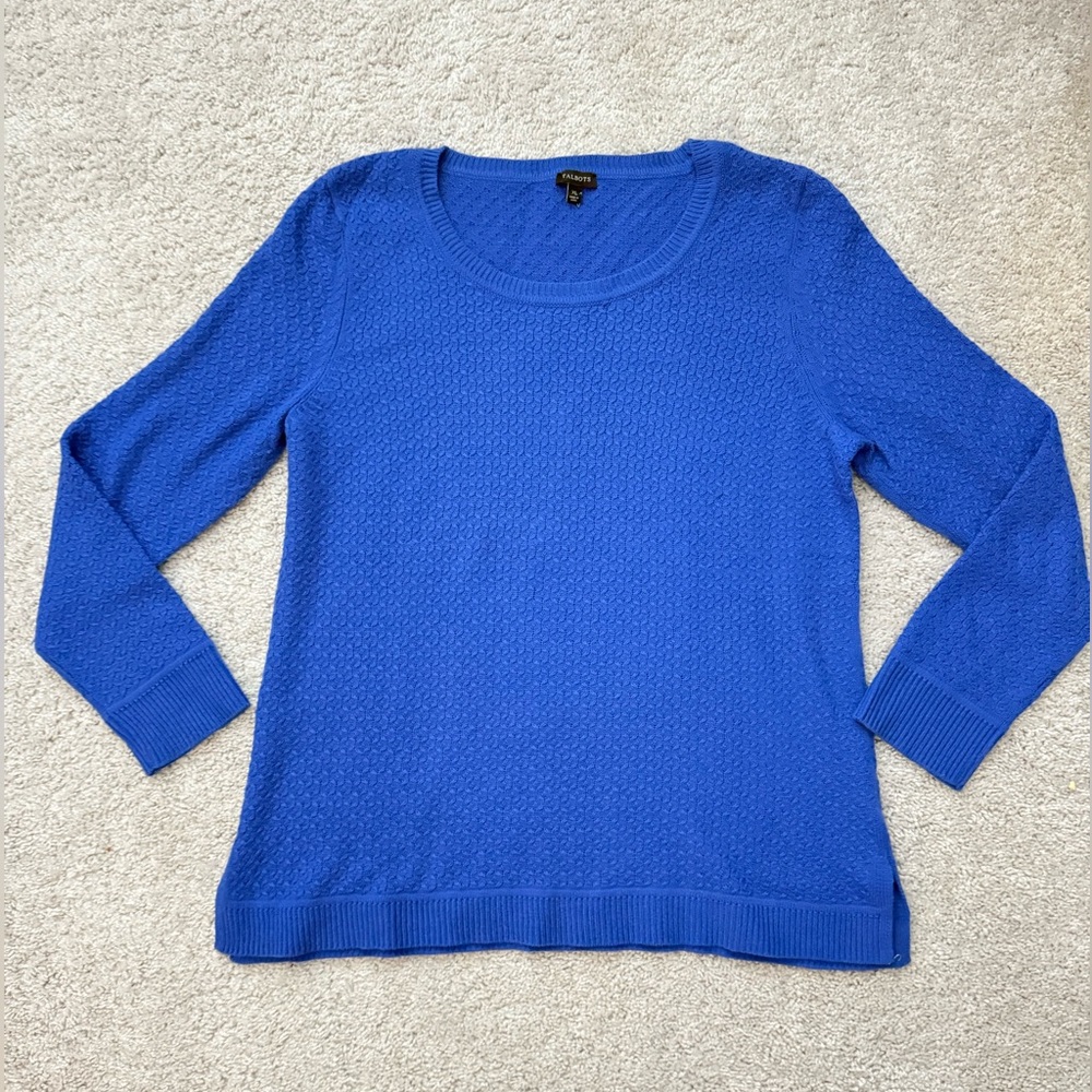 Talbots Royal Blue Crew Neck Sweater Size XL